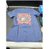 Image 1 : Blue Football Graphic T-Shirt, Size Large