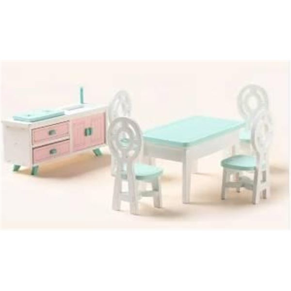 House Kitchen Playset with Dining Table, Chairs, and Sink Unit