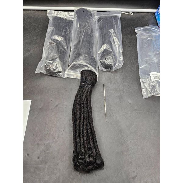 Lot of 3 Haredluck 0.4 cm Width Dreadlock Hair Extensions
