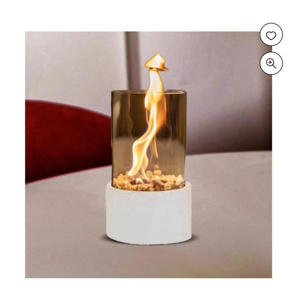 Usivis Bioethanol Tabletop Fireplace (White) – Model JSH-JJBL-BAI-US