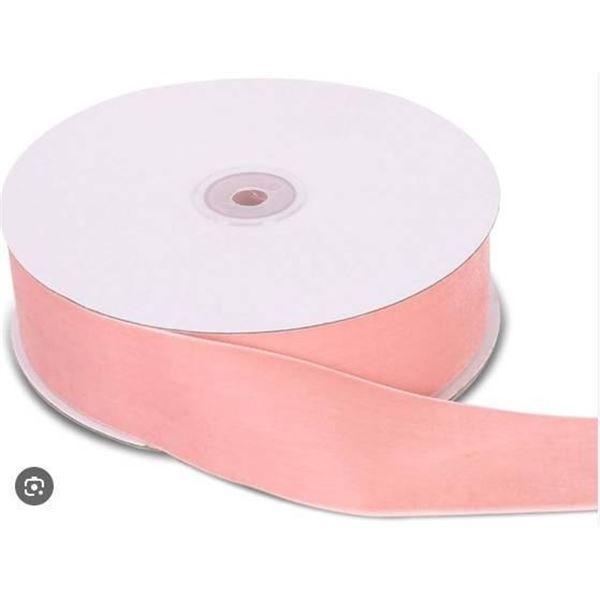 Lot of 2 spools of Kryvus Pink Velvet Ribbon – X004BRC5LL, 3DB-SJ09-1-0000368