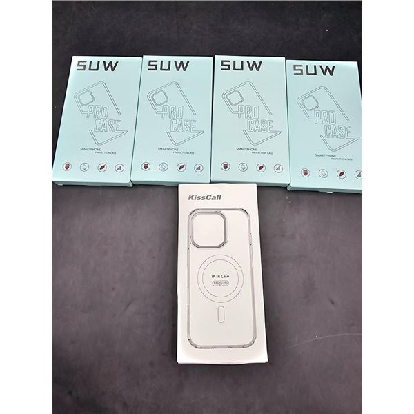 Lot of 5 Smartphone Protection Case Pro Series for iPhone 16 Pro, Assorted Colours