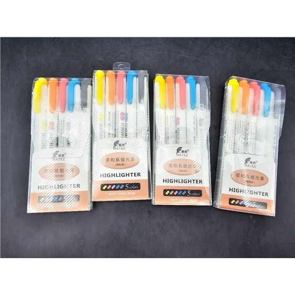 4 Sets of M&G Highlighters, 5 Colors Each