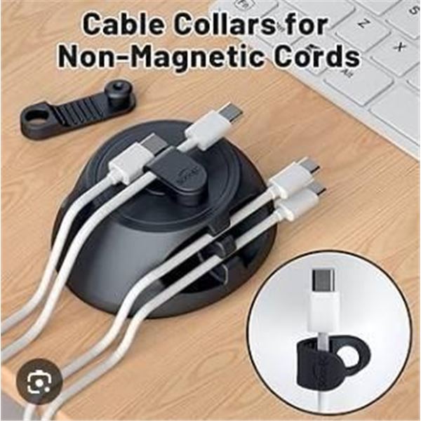 Soooec Magnetic Cord Holder Cable Organizer, Light Grey