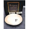 Image 1 : Collective Home Monogram Trinket Dish With Letter P