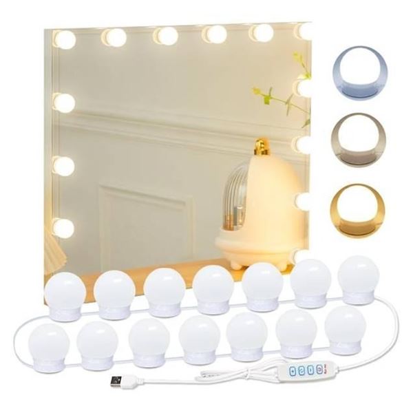 Brightown Vanity Lights String with 14 Bulbs and Plug-In Adapter