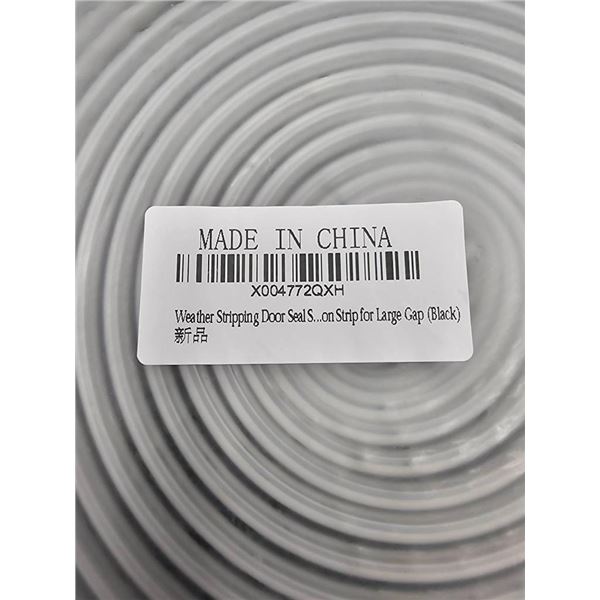 Weather Stripping Door Seal for Large Gaps (Black, Model X004772QXH)