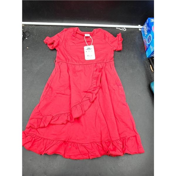 PatPat Girls’ Red Dress, Size 5-6Y