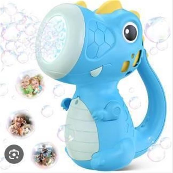 Dinosaur Bubble Gun for Ages 3+ with Music, Light, and Bubble Features
