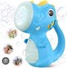 Image 1 : Dinosaur Bubble Gun for Ages 3+ with Music, Light, and Bubble Features