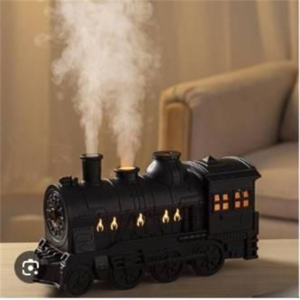 Train-Themed Flame Diffuser with Color Options and Mist Settings