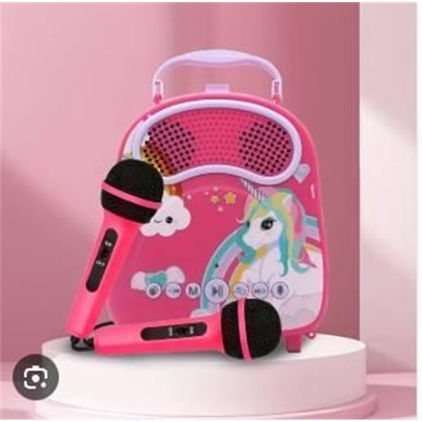 Kids Karaoke Machine ATS-2020 with Dual Microphones and Bluetooth Connectivity