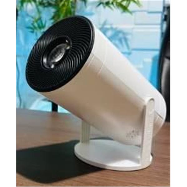 Projector with Sleek Design and General Information on Box