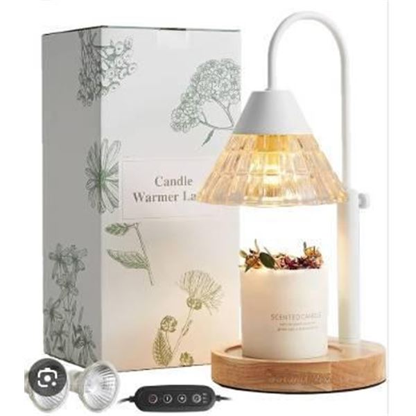 Candle Warmer Lamp with Botanical Design