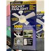 Image 3 : Bell + Howell Socket Fanlight With 3 Fan Speeds and 1000 Lumens