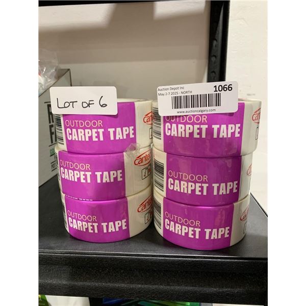 Lot of 6 Rolls of Cantex Outdoor Carpet Tape