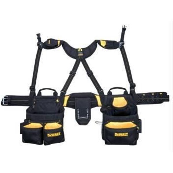 DEWALT Tool Belt System with Multiple Pouches and Adjustable Straps