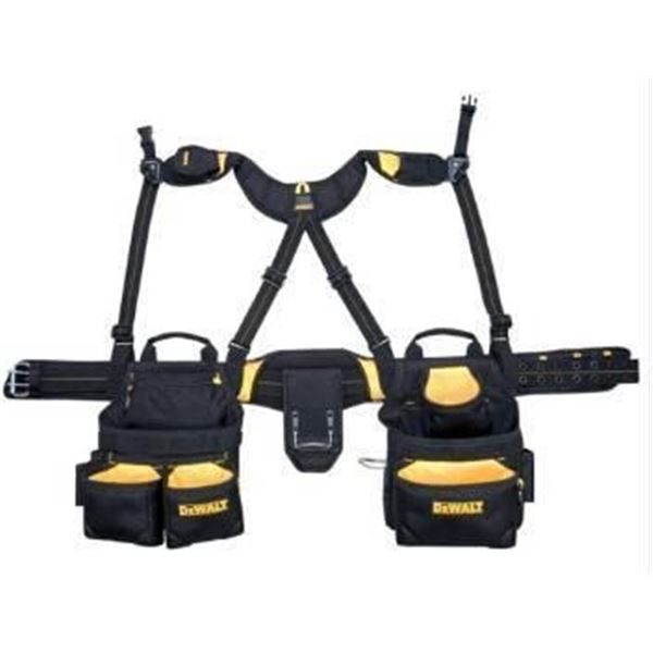 DEWALT Tool Belt System with Multiple Pouches and Adjustable Straps