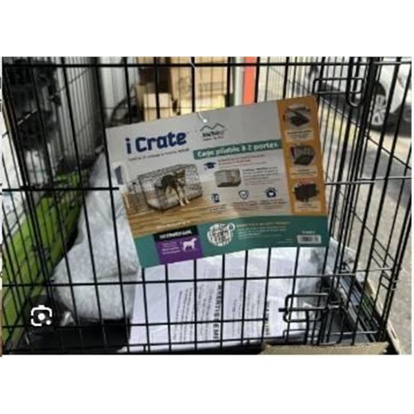 MidWest Homes iCrate Double-Door Folding Metal Dog Crate – Crate Only