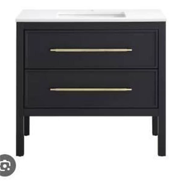 Home Decorators Collection Vistara Vanity Combo Black 36x19x34″( Aprox)