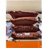 Image 2 : Lot of 4  Fringed Decorative Pillows in Orange