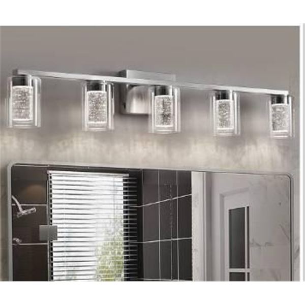 Sadenicel Four-Bulb Ceiling or Wall Light Fixture, Silver Finish