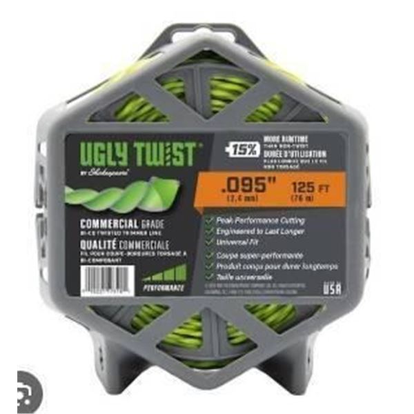Ugly Twist 0.080 Inch Professional Trimmer Line, 175 Ft, Lot of 2
