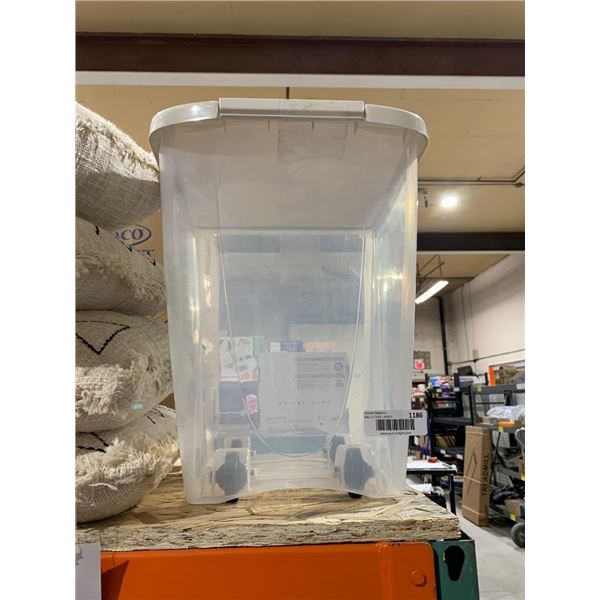 Clear Plastic Pet Food Bin
