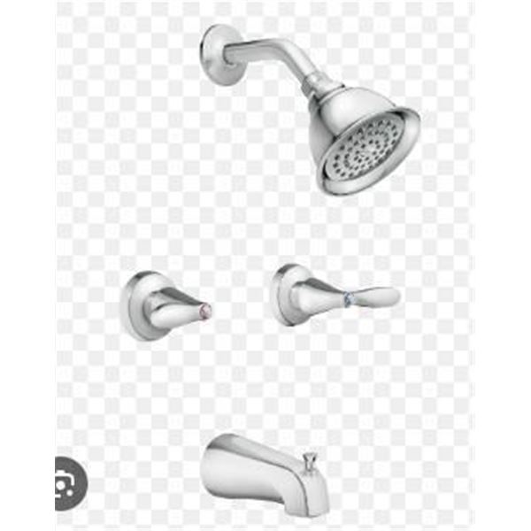 Moen Adler 82602 Tub and Shower Faucet with Showerhead in Chrome Finish