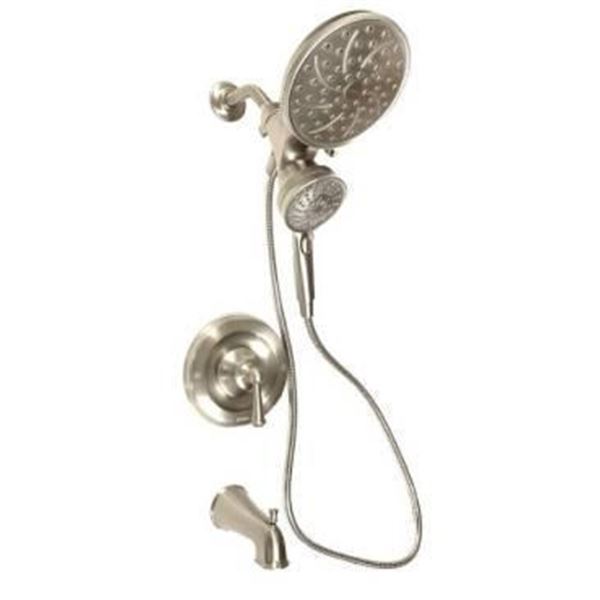 Moen Brecklyn 82611SRN Spot Resist Tub and Hand Shower Faucet Set