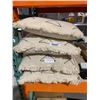Image 2 : Set of 4 Nobia Fringed Throw Pillows with Geometric Pattern, Beige and Black