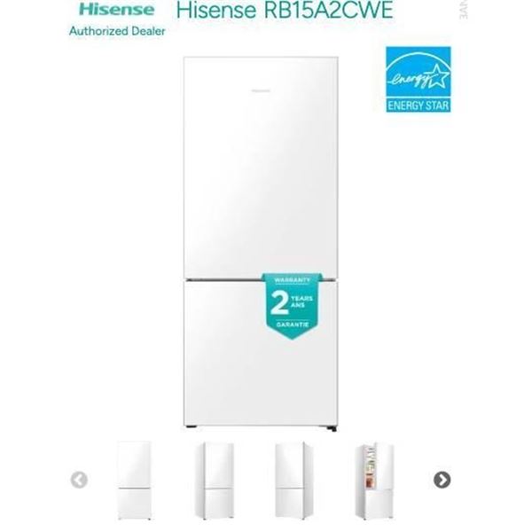 Hisense RB15A2CWE White Refrigerator with 85kg Load Capacity