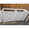 Image 1 : Lancaster 60-Inch White Bathroom Vanity Cabinet LC60P2C-WH – No Top - 60x19x32"