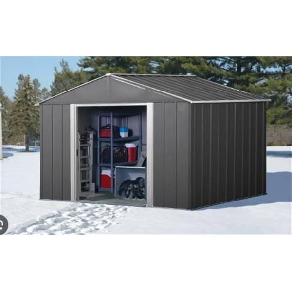 Arrow High Point Series 10 ft. x 8 ft. Galvanized Steel Storage Shed