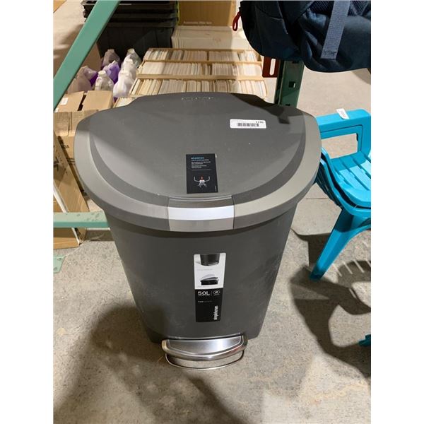 Simplehuman 50L Step Trash Can With Steel Pedal and Pet-Proof Lock