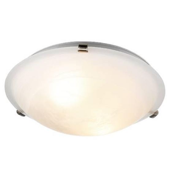 Alu+ Flush Mount Light Fixture with Satin Nickel Finish