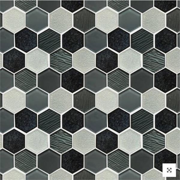 Style Selections Palladian Gray Mosaic Wall Tile, 12 x 12, 10 Pieces