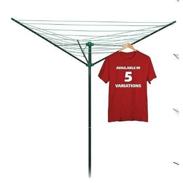 Strata 4-Arm Aluminium Rotary Clothes Dryer, 164ft/50m Line