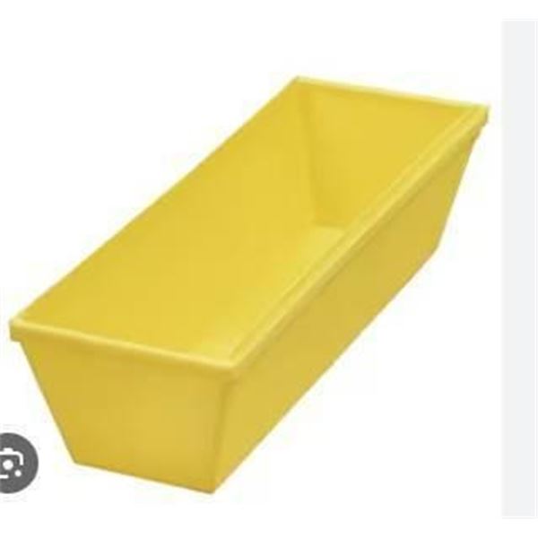 Lot of 5 Yellow Drywall Mud Troughs
