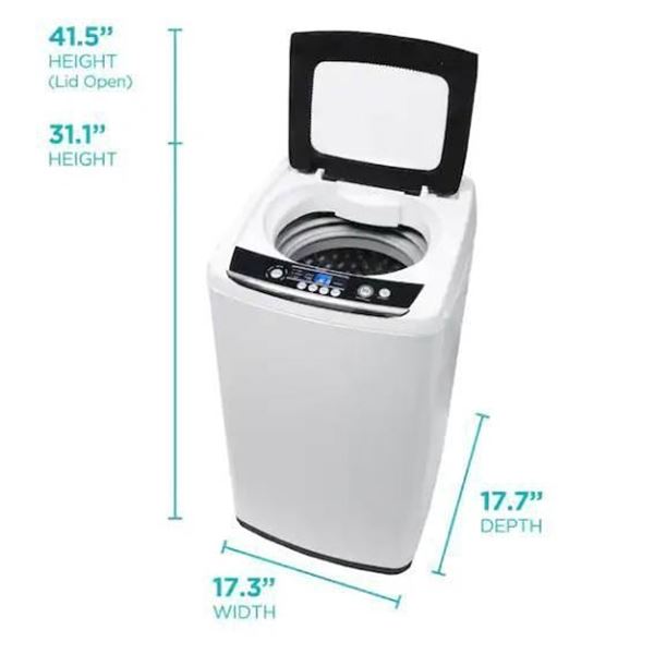 BLACK+DECKER 17.69 in. W 0.9 cu. ft. White Portable Top Load Washing Machine