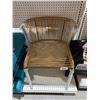 Image 1 : Rattan and Metal-Frame Chair With Curved Backrest