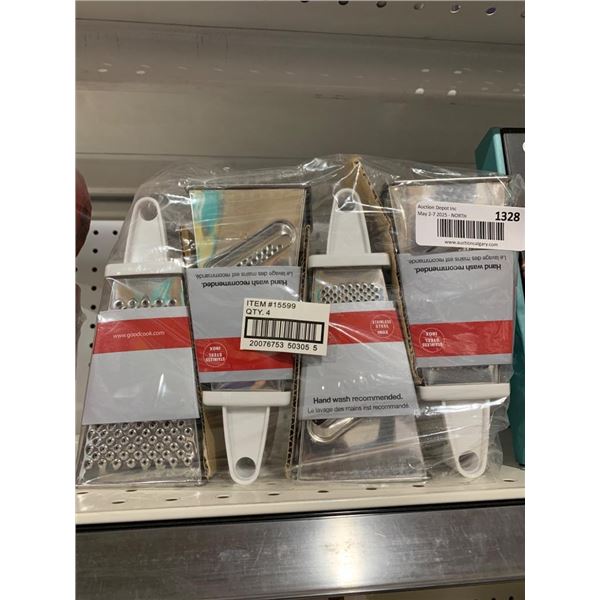 Lot fo 4 Grater Set with Various Grating Styles