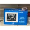 Image 2 : 8-Inch Digital Clock With Auto Night Dimmer and 8 Languages Display