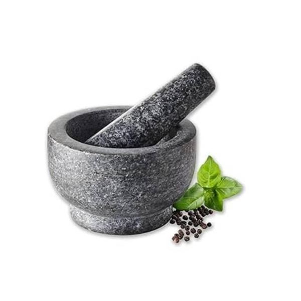Lagostina Natural Granite Hand Mortar And Pestle, Manual Grinder, Perfect Crushing Herbs, Spices, 1.