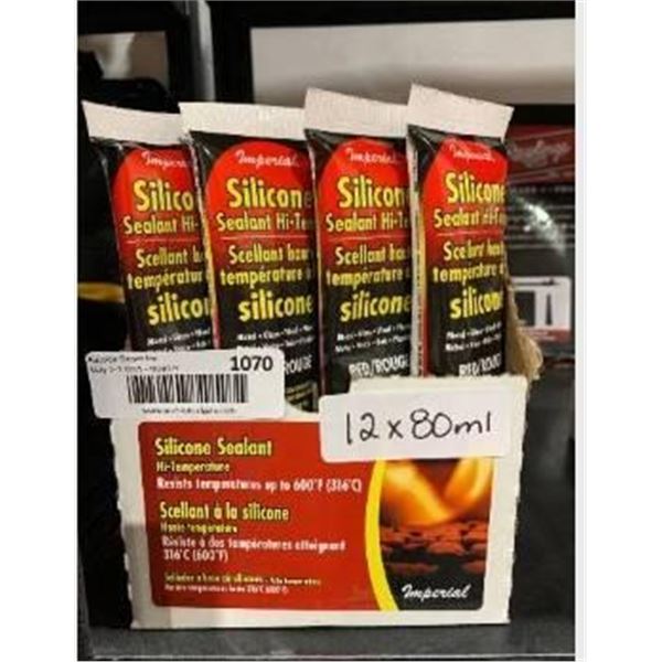 Imperial Silicone Sealant Hi-Temperature, Red, 12 x 80ml