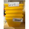 Image 2 : Lot of 5 Drywall Mud Pan – Polypropylene – Yellow – 4 5/8-in W x 13 7/8-i