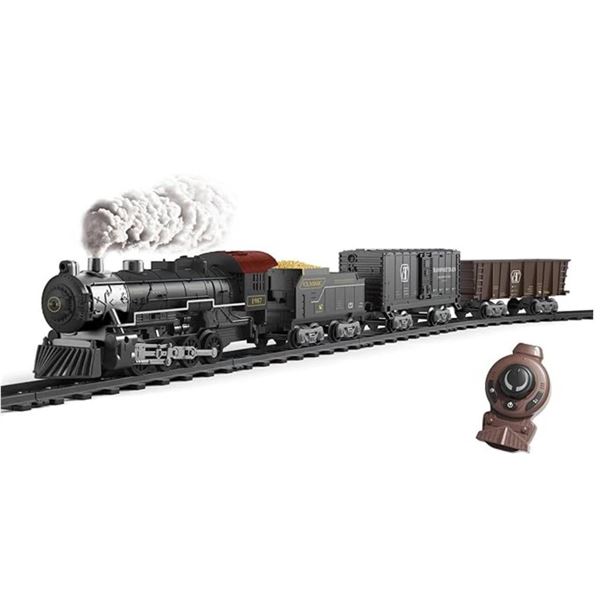 R/C Rail Steam Train, 2.4 GHz, Remote-Controlled Locomotive Set, Model 1987