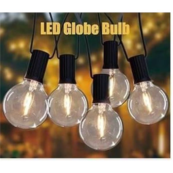 Brightech Ambience Pro Globe LED String Lights, 1W, 26FT, Black Wire