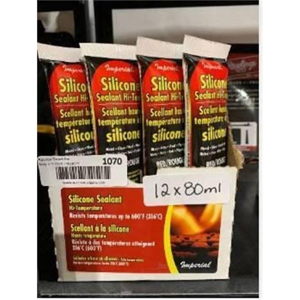 Imperial Silicone Sealant Hi-Temperature, Red, 12 x 80ml