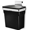 Image 1 : simplehuman 10 Liter / 2.6 Gallon In-Cabinet Trash Can, Heavy-Duty Steel Frame, Black